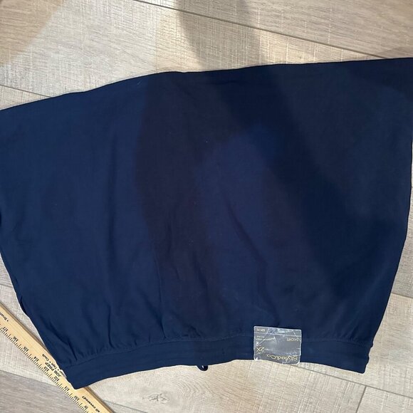 Style&Co Womens Navy Blue Cotton Blend Pull-On Skirt With Drawstring Waist Size - Picture 7 of 8
